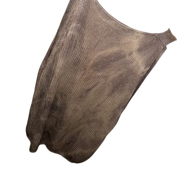 Giorgio Armani Le Collezioni silk HAND DYED One of A Kind ribbed sleevless top M - Picture 4 of 5